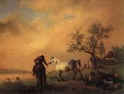 Philips Wouwerman Horses Being Watered china oil painting reproduction